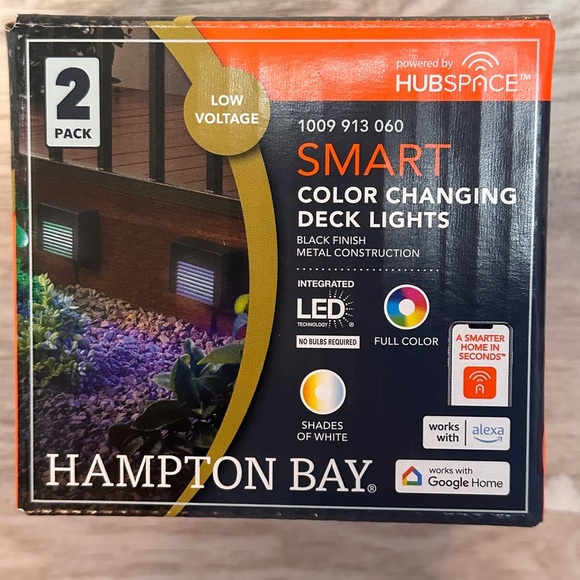 4 Hampton Bay Smart Color Changing Deck Lights (2 Packs) LED Outside Lights NEW - Picture 5 of 6